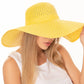 Cut Out Wide Brim Floppy Straw Sun Hat