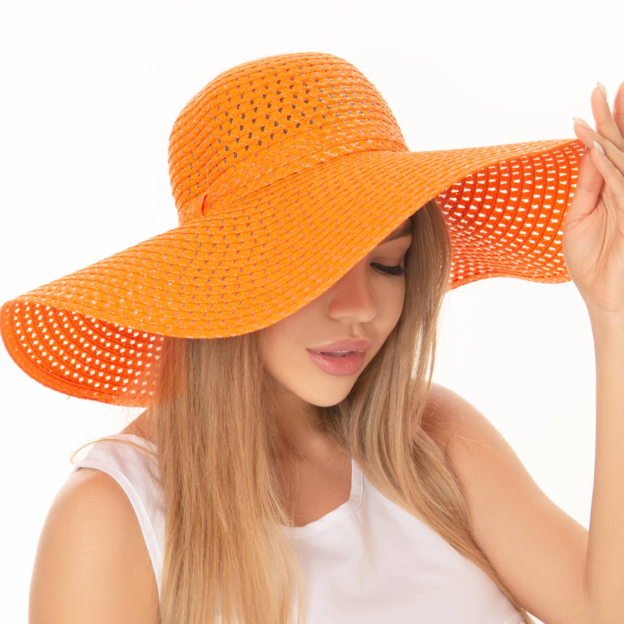 Sun hat with hot sale top cut out